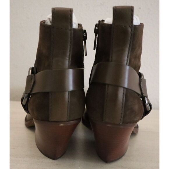 Vince Camuto Women's Sz 39 US 8.5M Taupe Nenanie Leather Suede Booties - Picture 3 of 9